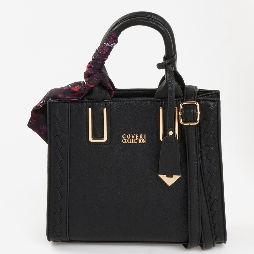 Brand new 
Black Satchel with Gold Accents